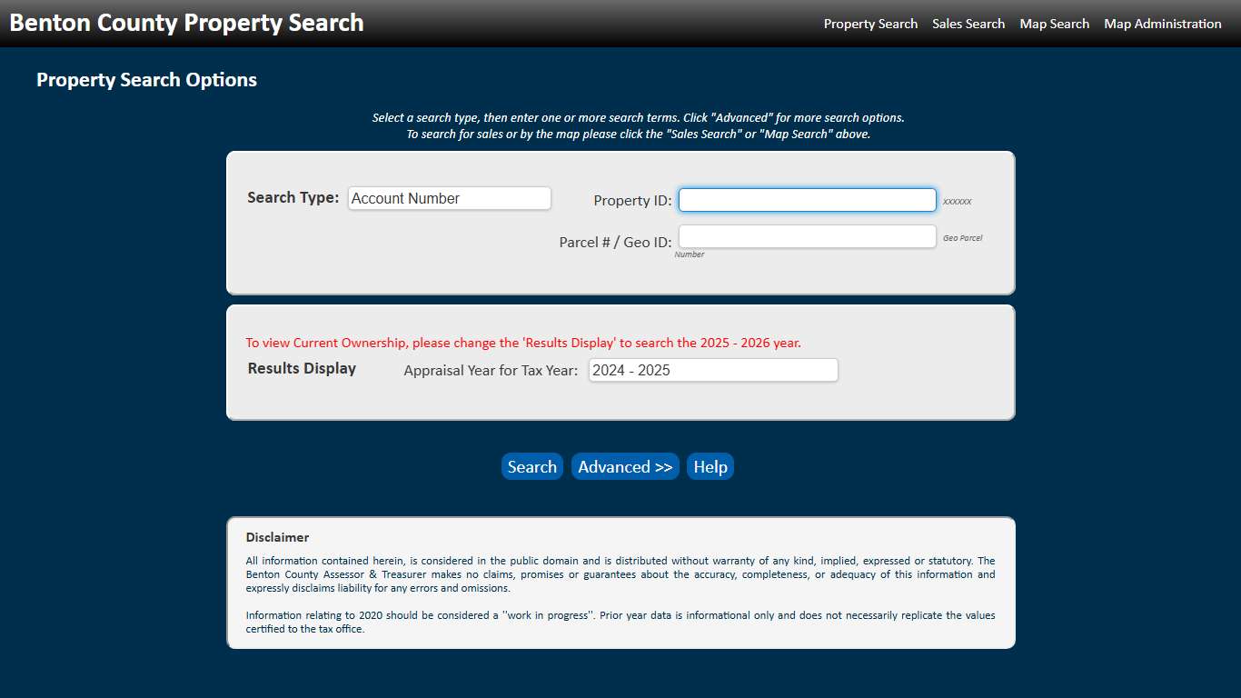 Benton County Property Search - Property Search
